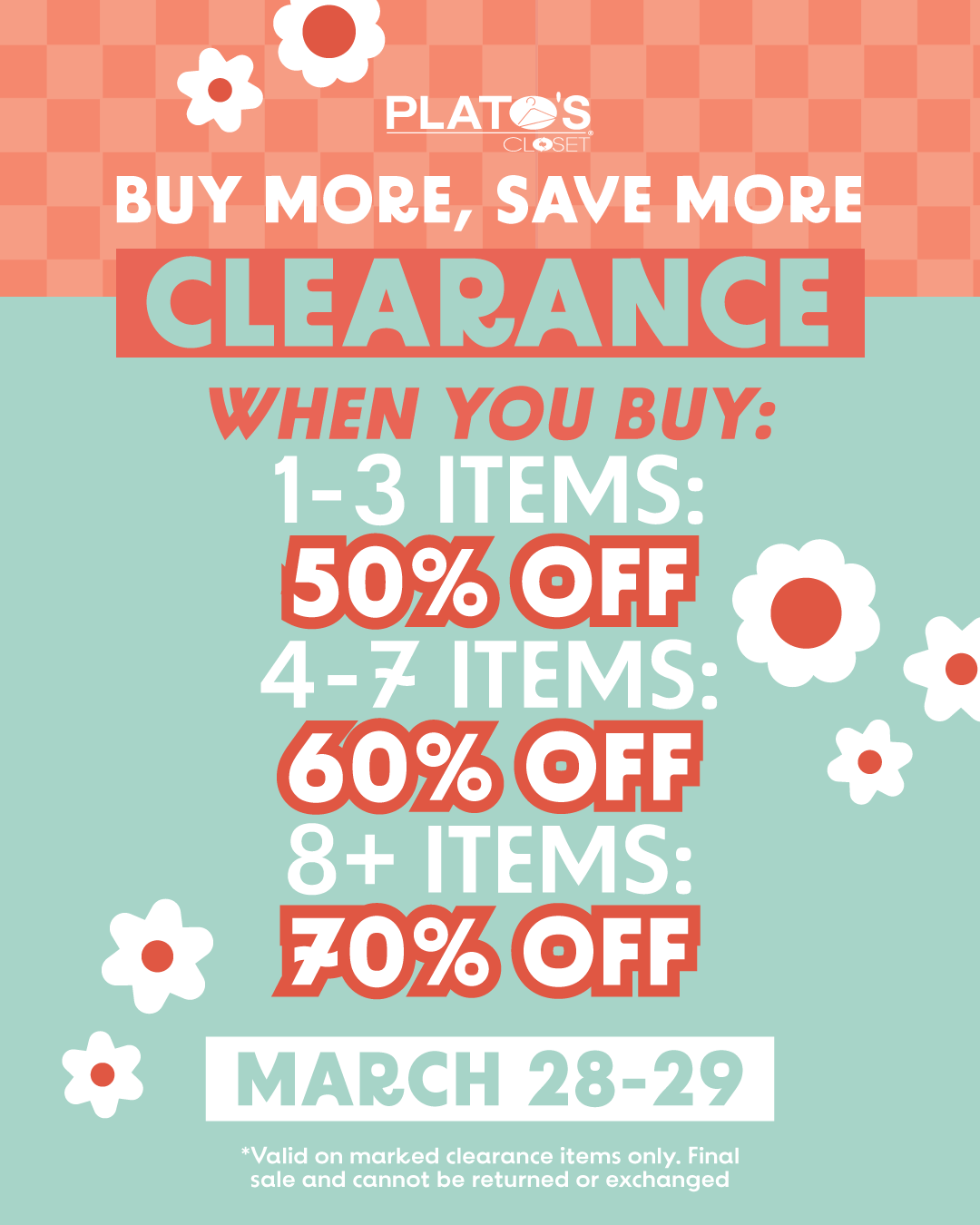 a calendar of clearance sales